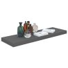 Floating Wall Shelves 4 pcs High Gloss Gray 31.5"x9.3"x1.5" MDF