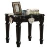 Black End Table with Turned Legs