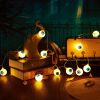 Halloween Horror Atmosphere Night Light Simulating Human Eyes Warm 1.5m 10 LED Garland String Lights Bar Home Party Decor