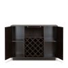 Hazen Espresso Finish Wine Cabinet