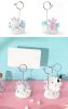 Resin Card Photo Holders Stand Table Number Menu Memo Clip Holder Desk Decor, Coral