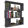 Book Cabinet/Room Divider Gray 31.5"x9.4"x37.8" Engineered Wood