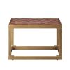 Retro Brown End Table with Open Base
