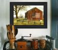 "Flag Barn" By Billy Jacobs, Ready to Hang Framed Print, Black Frame