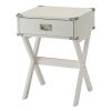 White 1-drawer End Table