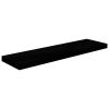 Floating Wall Shelves 2 pcs High Gloss Black 35.4"x9.3"x1.5" MDF