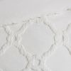 3 Piece Tufted Cotton Chenille Geometric Comforter Set