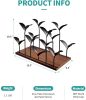 Mecor Countertop Wine Rack for 6 Bottles, Tabletop Wood Wine Organizer, Bottle Holder for Home Decor, Kitchen, Bar, Cellar, Cabinet, Pantry