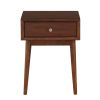 Modern Style 1pc End Table Drawer Brown Finish Living Room Furniture Stylish Table