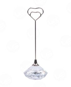2 Pack Crystal Base Memo Clip Holder Stand for Photo Card Menu Table Number