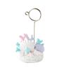 Resin Card Photo Holders Stand Table Number Menu Memo Clip Holder Desk Decor, Coral