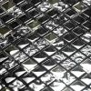 Jet Black - 3-Dimensional Mosaic Decorative Wall Tile(2PC)
