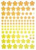 Yellow Floral Heart - Large Wall Decals Stickers Appliques Home Decor