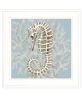 "Coral Seahorse II" by Cindy Jacobs, Ready to Hang Framed Print, White Frame