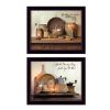 "By Grace Collection" 2-Piece Vignette By Susan Boyer, Printed Wall Art, Ready To Hang Framed Poster, Black Frame