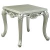 Champagne End Table with Metal Leg
