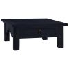 Coffee Table Light Black Coffee 26.8"x26.8"x11.8" Solid Mahogany Wood