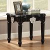 Black End Table with Turned Legs