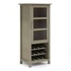 Avalon - High Storage Wine Rack Cabinet - Distressed Grey