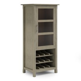 Avalon - High Storage Wine Rack Cabinet - Distressed Grey