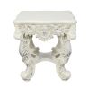 Antique White End Table with Floral Legs