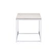 Light Oak and Chrome End Table with Open Base