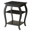 Black 2-shelf End Table