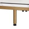 Corner Shelf with Two Drawers 72.64'' Tall;  4-tier Industrial Bookcase;  Gold
