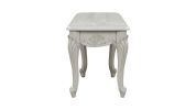 Tuscan Traditional Style End Table made with wood in Silver