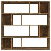 Book Cabinet Smoked Oak 43.3"x9.4"x43.3" Engineered Wood
