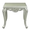 Champagne End Table with Metal Leg