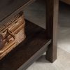 HOMCOM End Table with Drawer, Side Table with Top and Bottom Shelf for Small Spaces, Dark Brown