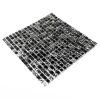 Jet Black - 3-Dimensional Mosaic Decorative Wall Tile(2PC)