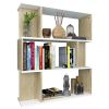 Book Cabinet/Room Divider White and Sonoma Oak 31.5"x9.4"x37.8"