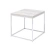 Light Oak and Chrome End Table with Open Base