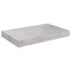 Floating Wall Shelf Concrete Gray 9.1"x9.3"x1.5" MDF