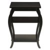Black 2-shelf End Table
