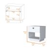 Ethan White 1-Drawer Nightstand