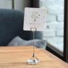 2 Pack Crystal Base Memo Clip Holder Stand for Photo Card Menu Table Number