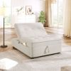4-in-1 Sofa Bed, Chair Bed, Multi-Function Folding Ottoman Bed with Storage Pocket and USB Port for Small Room Apartment,Living Room,Bedroom,Hallway