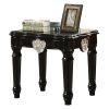 Black End Table with Turned Legs