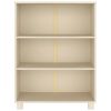 Book Cabinet HAMAR Honey Brown 33.5"x13.8"x44.1" Solid Wood Pine