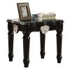 Black End Table with Turned Legs