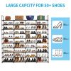 10 Tiers Shoe Rack Storage Organizer Shoe Shelf Organizer for Entryway Holds 80 Pairs Shoe; Stackable Shoe Cabinet Shoe Rack