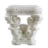 Antique White Square End Table