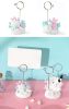 Resin Card Photo Holders Stand Table Number Menu Memo Clip Holder Desk Decor, Coral