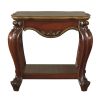 Honey Oak End Table with Bottom Shelf