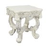 Antique White End Table with Floral Legs