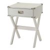 White 1-drawer End Table