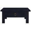 Coffee Table Light Black Coffee 26.8"x26.8"x11.8" Solid Mahogany Wood